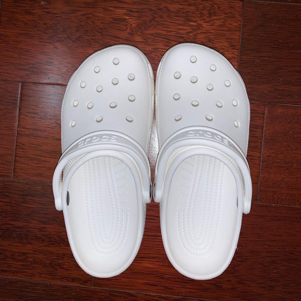 Women’s white crocs